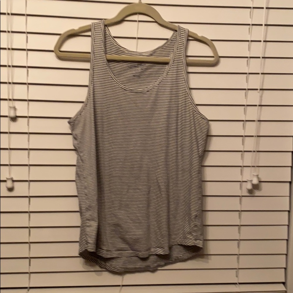 Blue and White striped tank